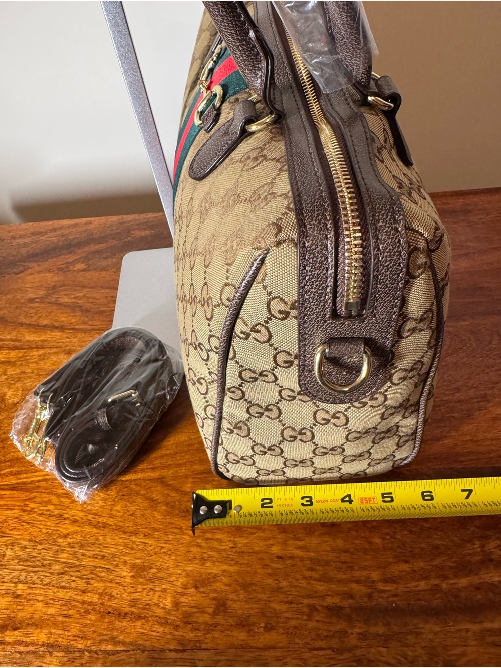 Canvas Top-Handle Shoulder Bag. No Brand. - Picture 7 of 8